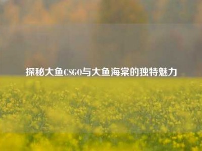 探秘大鱼CSGO与大鱼海棠的独特魅力