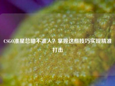 CSGO准星总瞄不准人？掌握这些技巧实现精准打击