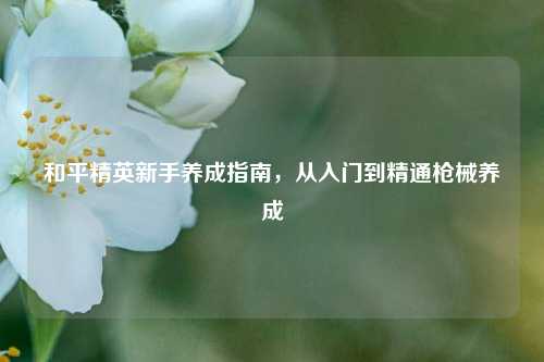 和平精英新手养成指南，从入门到精通枪械养成