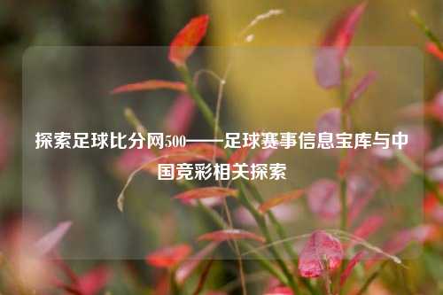 探索足球比分网500——足球赛事信息宝库与中国竞彩相关探索