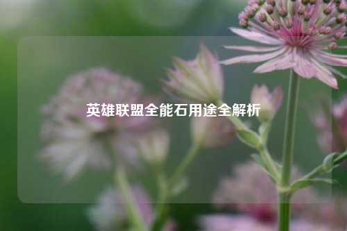 英雄联盟全能石用途全解析