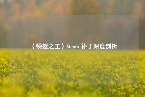 〈螃蟹之王〉Steam 补丁深度剖析